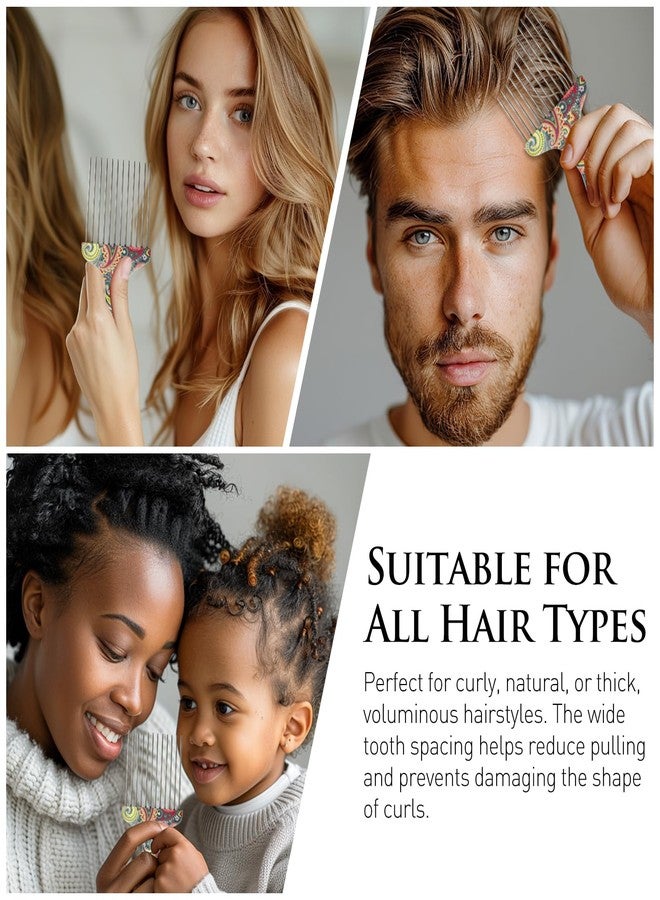 Zoolinn Stainless Steel Professional Hair Styling Pick Comb, Ideal for Afro and Curly Hair, Unisex Design - Image 4
